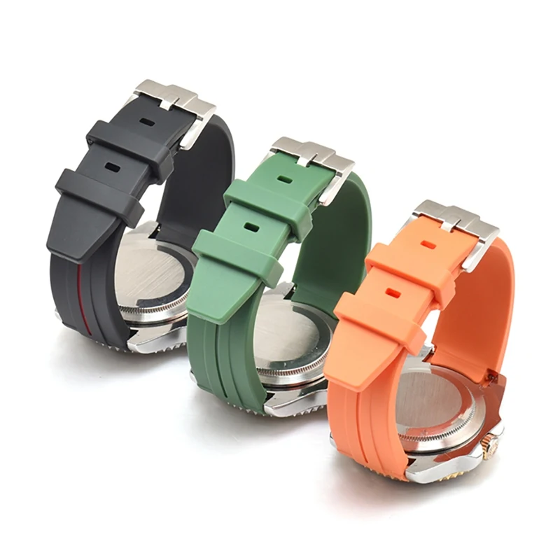 Ремешок для часов 20 мм из натурального каучука силиконовый ремешок 21 сменный с