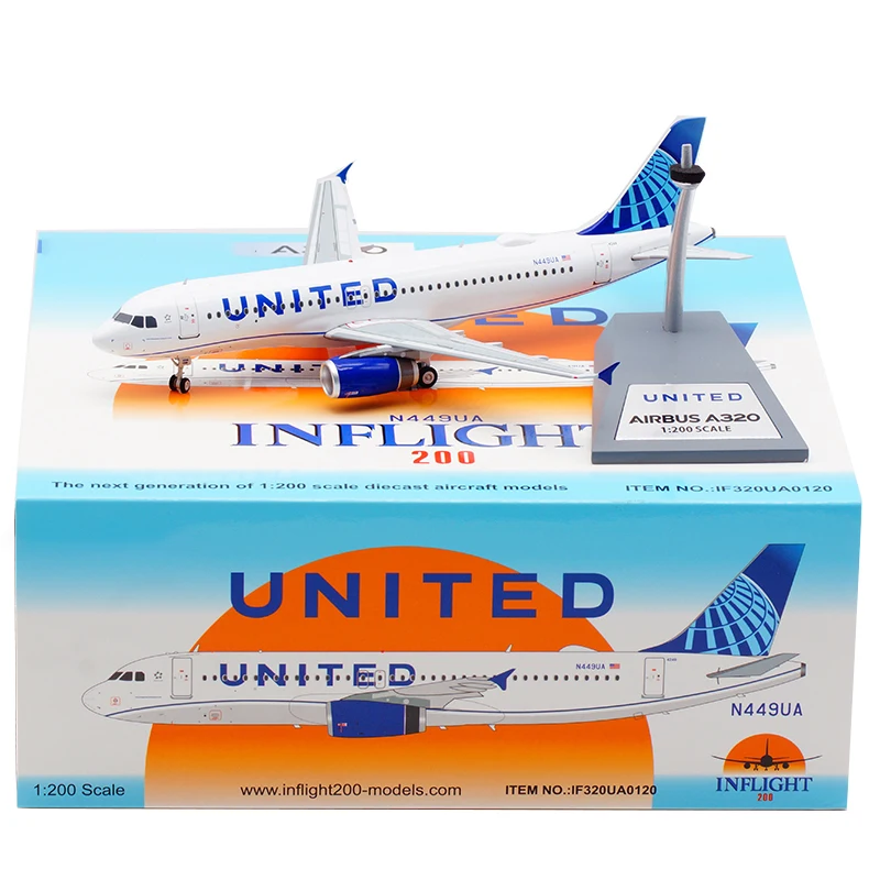 Модель самолета A320 N449UA UNITED Airline 1/200 модель там Коллекционная коллекционная