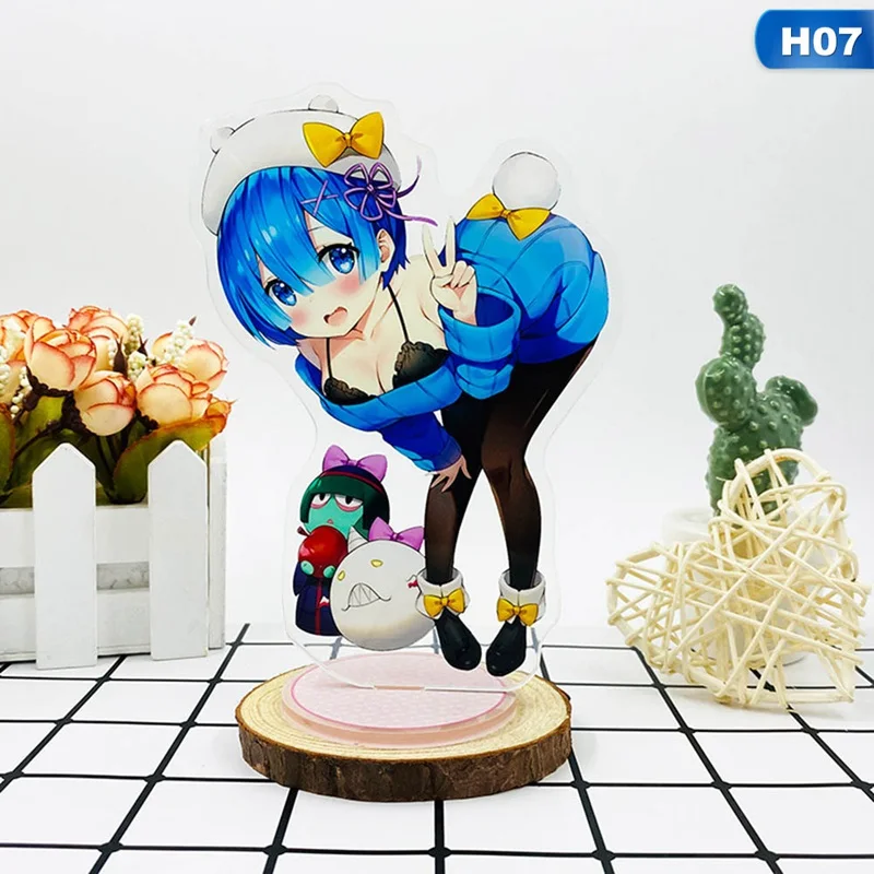 

Anime RE:Zero Acrylic Desk Stand Figures Kawaii Model Double Side Printed Figures Activity Desk Decor Gifts