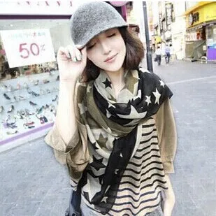 Женская шифоновая шаль в стиле граффити шарф котенок с разноцветным мультяшным