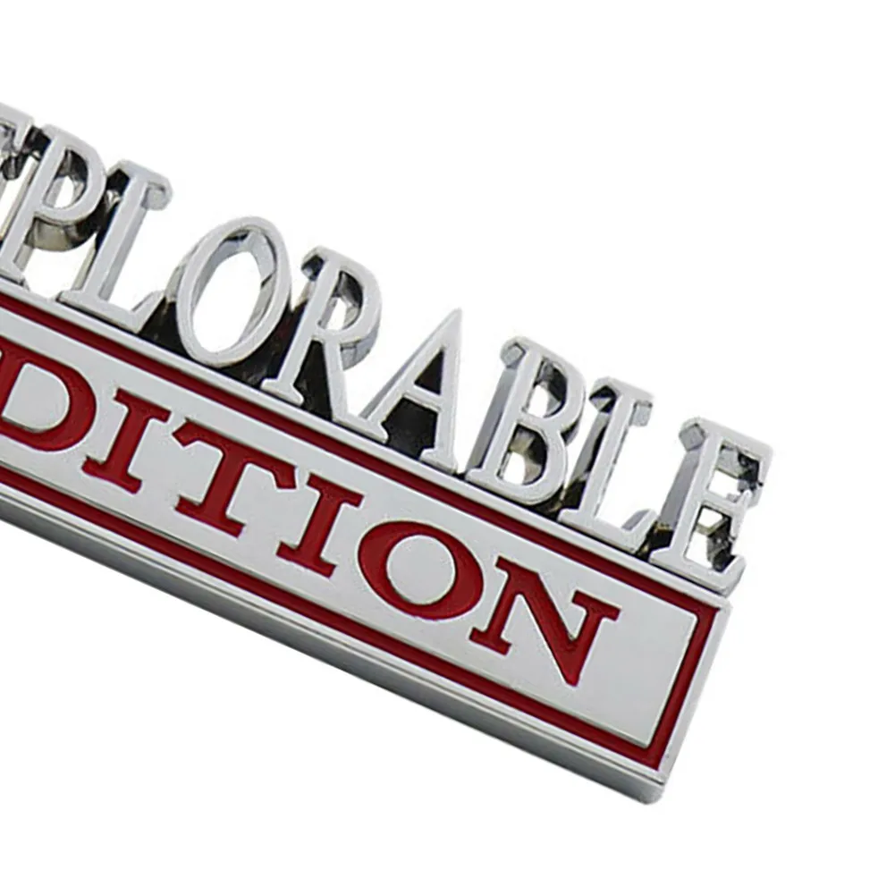

3D Emblem Sticker Badge Car Chrome DEPLORABLE EDITION Decal Fender Metal