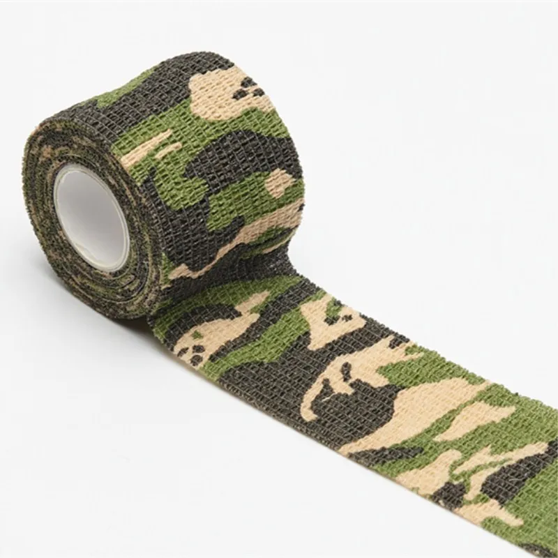 

Camouflage Bandage First Aid Kit 2.5/5//10/15cm Self-adhesive Cshesive Sports Body Gauze Vet Medical Tape Security Protection