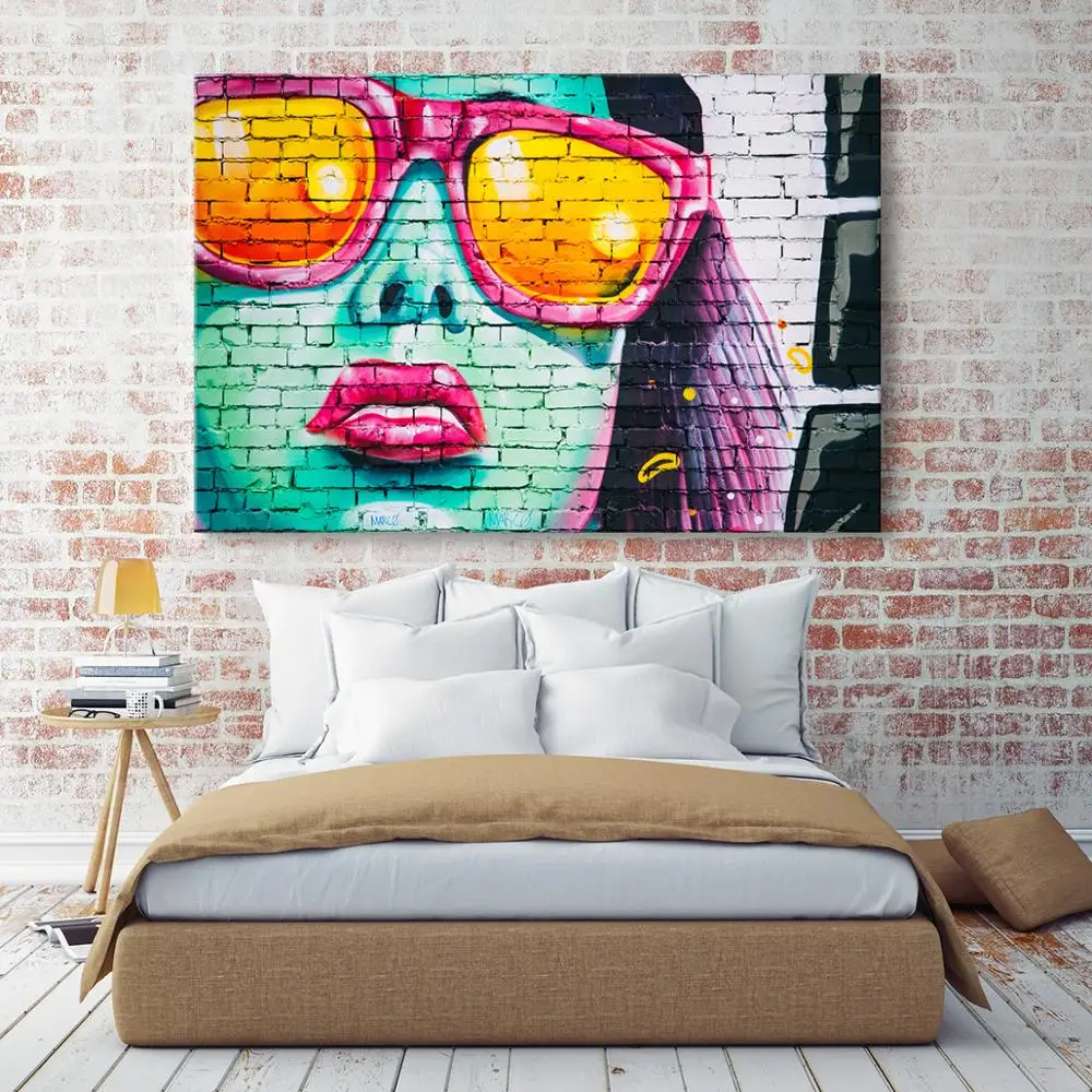 Креативная настенная Картина на холсте HD Печать Граффити сексуальные женские