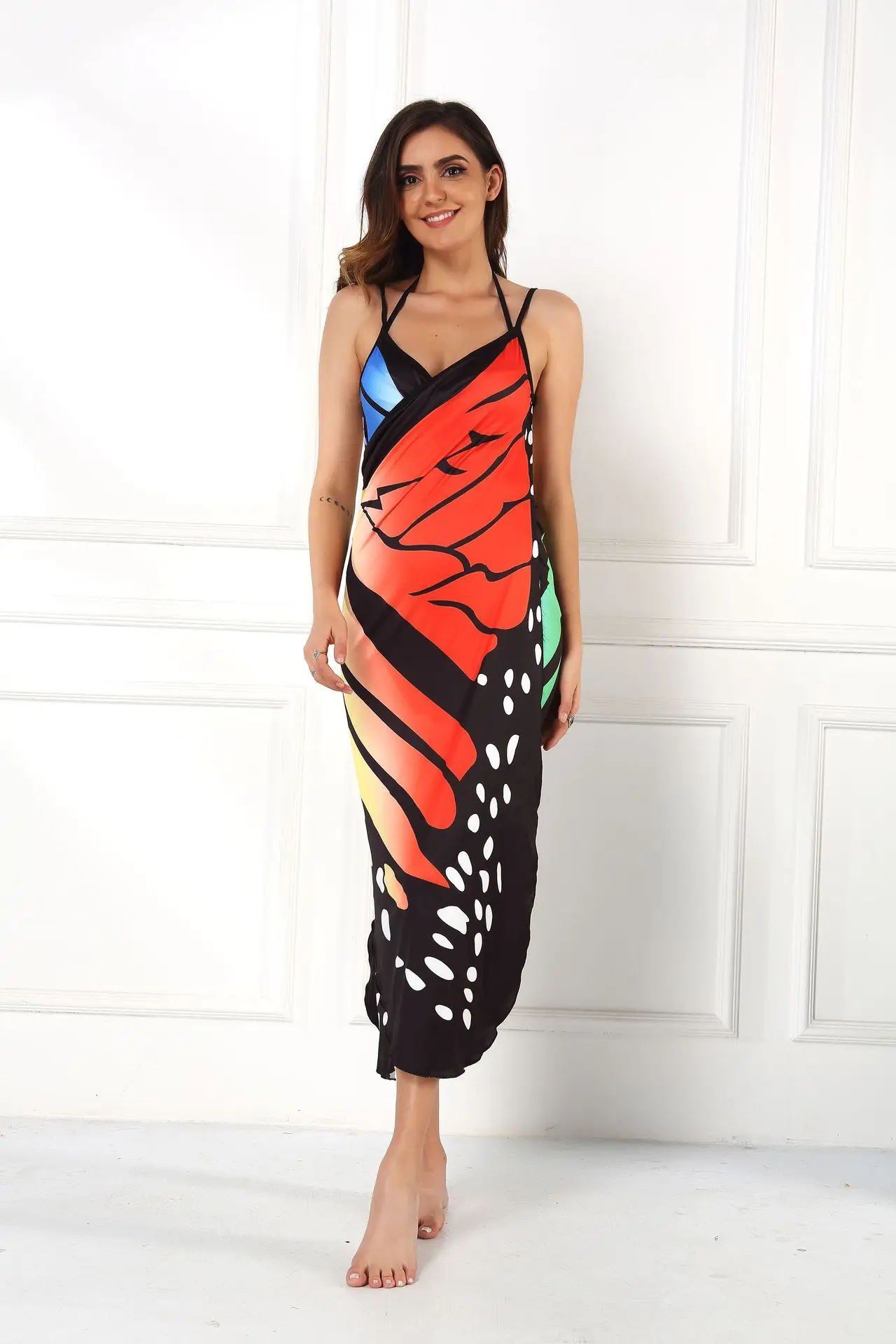 2020 Летняя женская пляжная одежда туника бикини банное саронг юбка с запахом