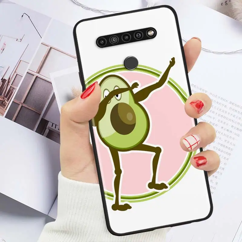 

Cute Cartoon Avocado For LG K92 K42 K22 K71 K61 K51S K41S K30 K20 2019 Q60 V60 V50 S V40 V30 G8S G8 X ThinQ Phone Case