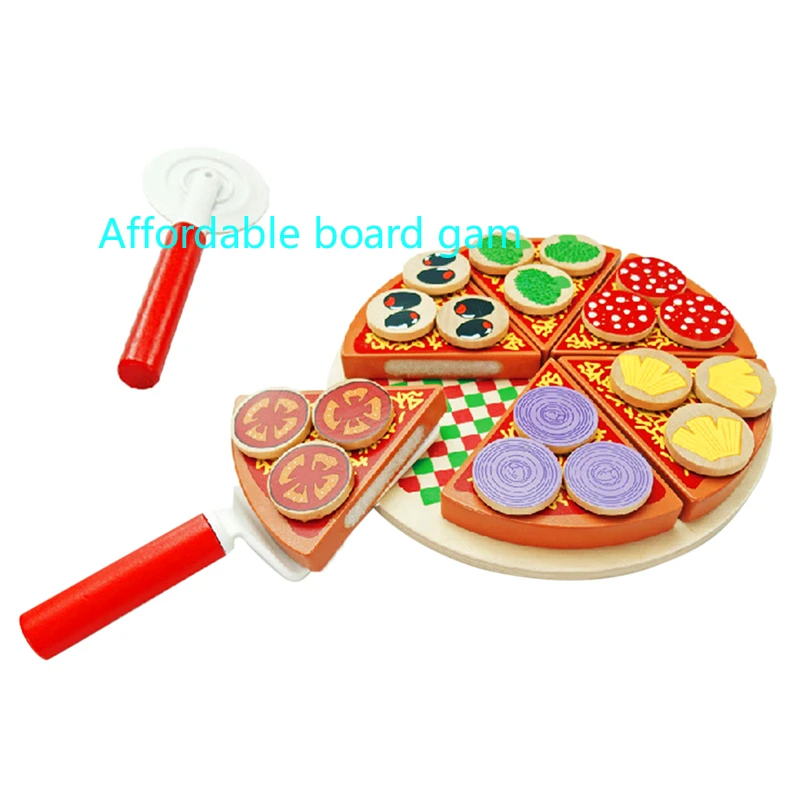 

Children Preschool Vivid Wooden Sticky Pizza Kitchen Food Play Early Learning Pretend Play Toy