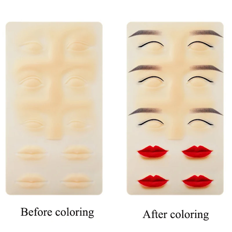 1 шт. Высококачественная силиконовая тренировка 3D кожи Перманентная поддельная