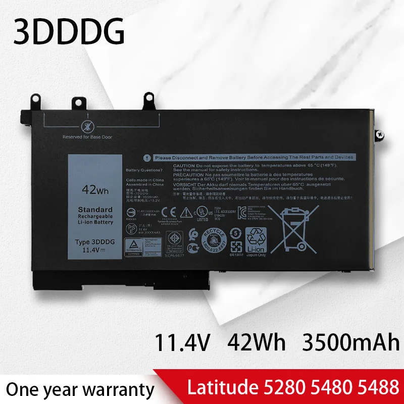 

New 3DDDG Laptop Battery For Dell Latitude 5280 5288 5480 5580 5490 5590 5491 5591 5495 5488 M3520 M3530 Series P60F001 P27S001