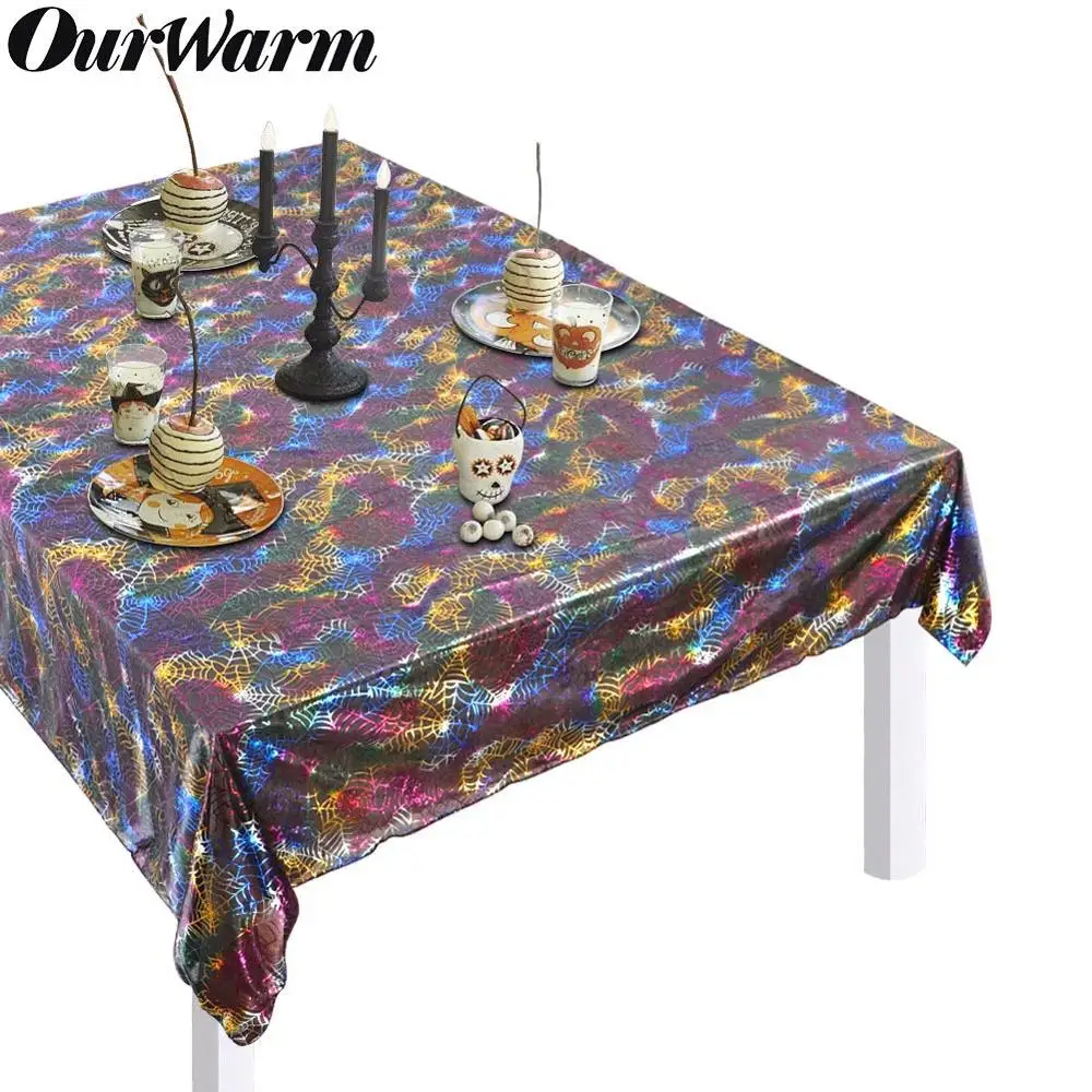 OurWarm скатерть с паутинной паутинкой украшения для Хэллоуина вечерние скатерти в