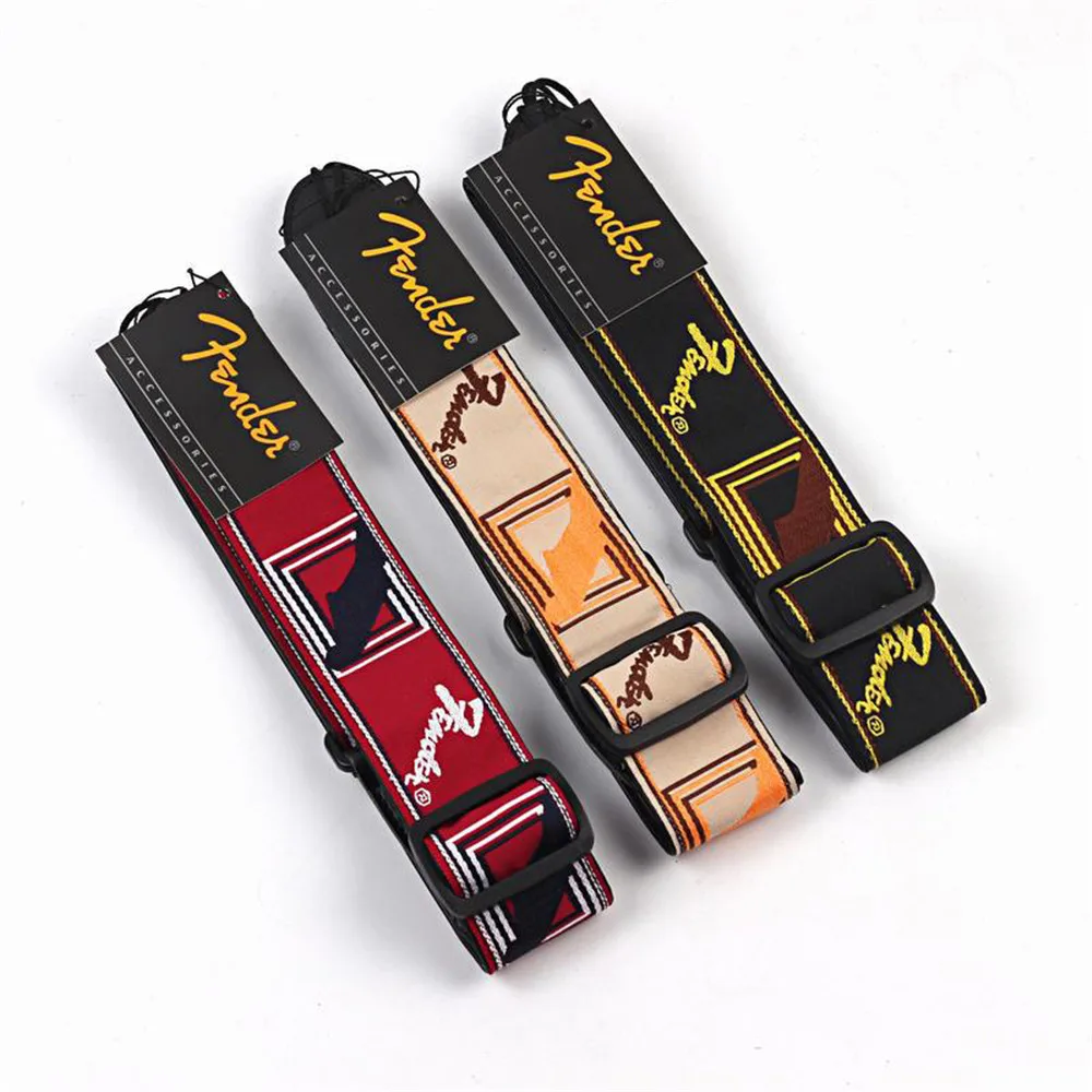 Регулируемый гитарный ремень клип ремень, гитара Fender ремень с кожаными концами электрическая Народная гитара Гавайские гитары универсальные акустические аксессуары