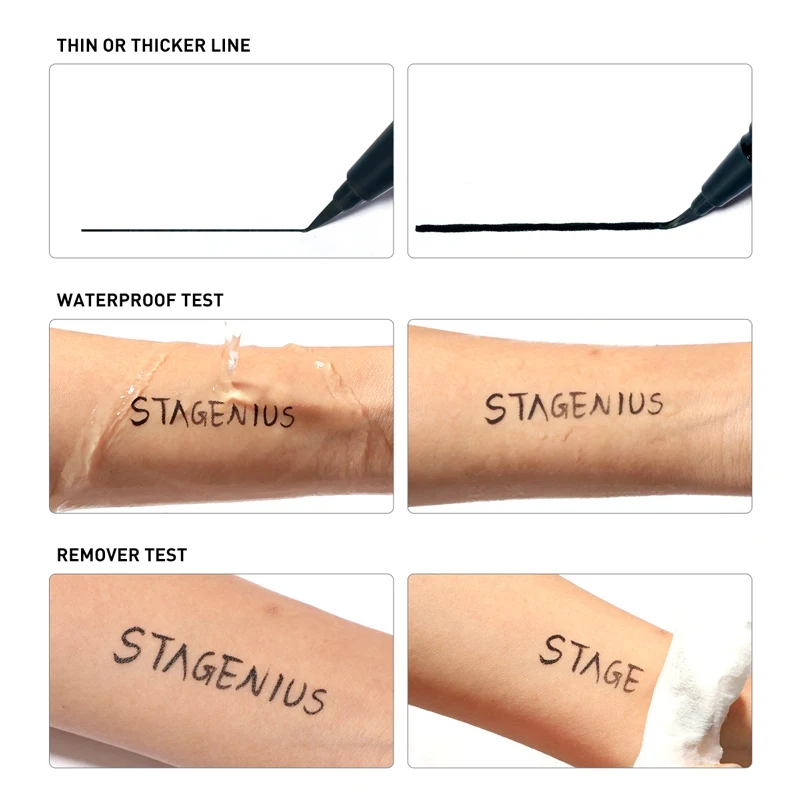 Профессиональная 1 шт. черная жидкая подводка для глаз долговечная водостойкая