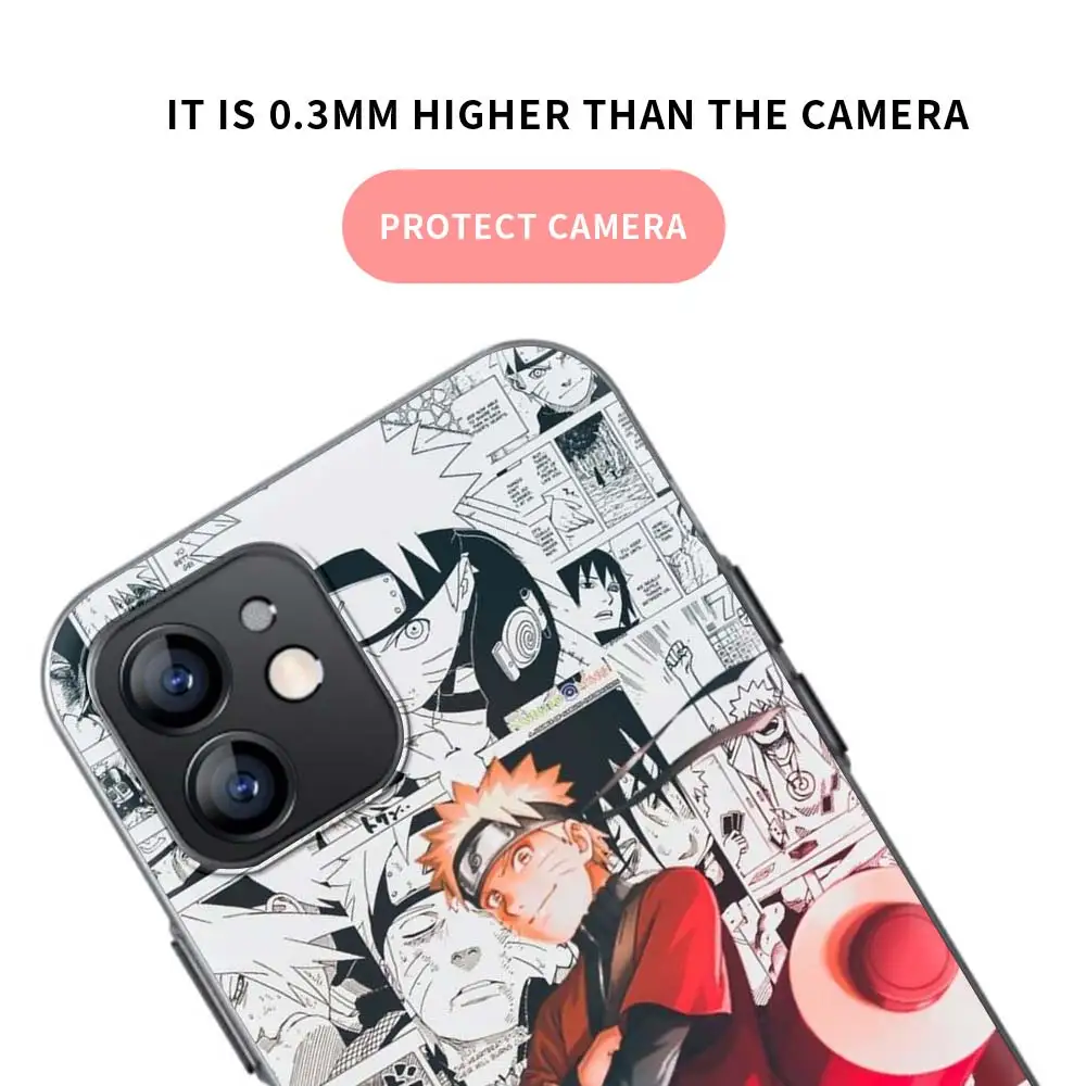 

Japan Anime Naruto Case for iPhone 12 Pro 11 12 Mini 11 Pro MAX 7 8 SE XR X XS MAX 6 6s 7 8 Plus Black Silicon Phone Cover Shell