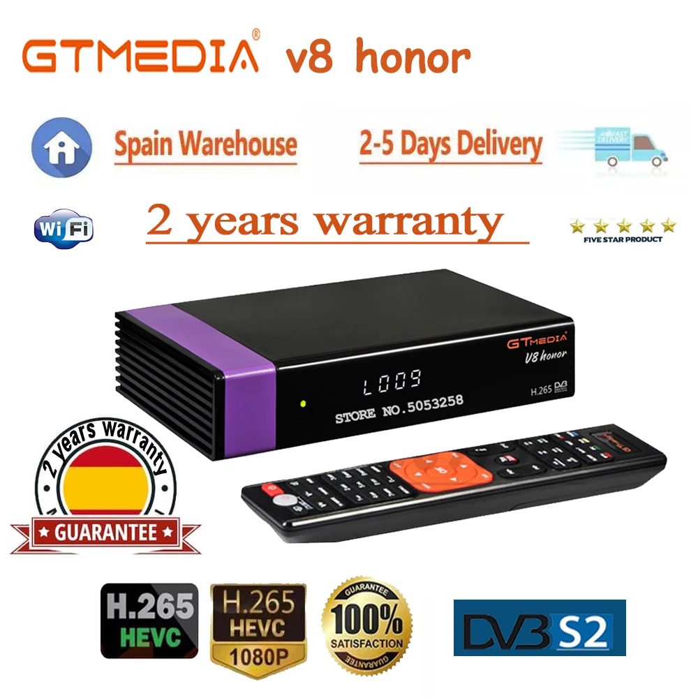 Спутниковый ресивер Испания GTMedia V8X gtmedia Honor встроенный Wi Fi Full HD DVB S2/S Freesat V8 NOVA