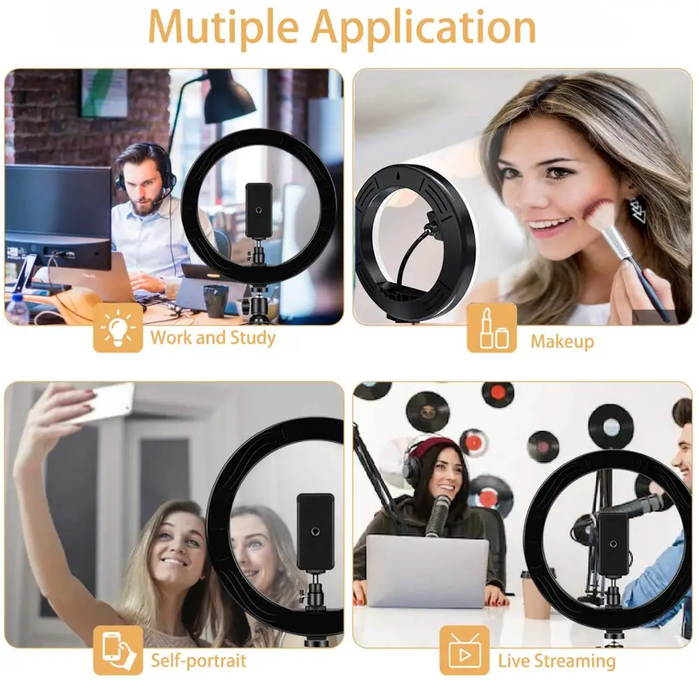 

Led Ring Light Ring Light With Mic Tripod Photography Lighting Selfie Ring Light Selfie Ring Light for Phone Camera Ring Light