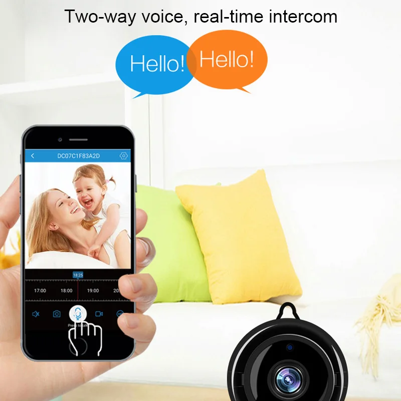 Беспроводная купольная мини камера 720P для улицы умного дома ночного видения