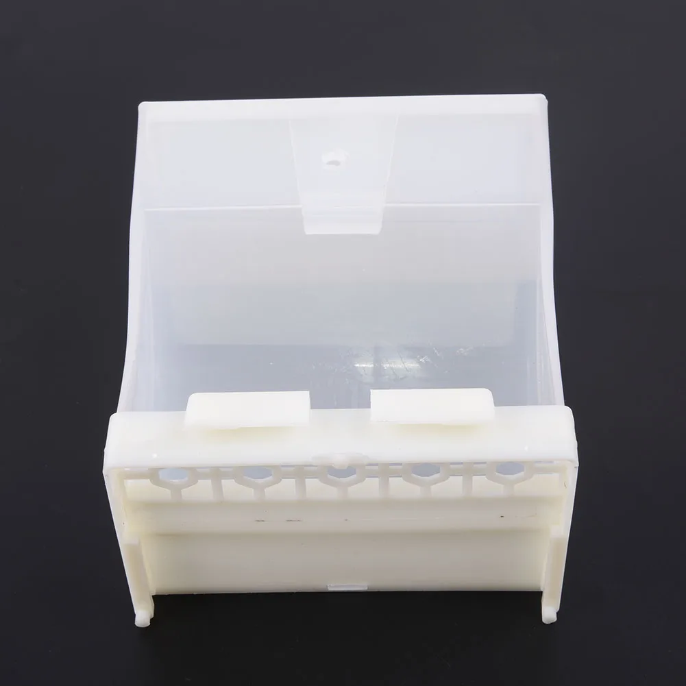 

White Screw-fixed Bird Poultry Feeder Food Container Pigeon Capacity 440ml Automatic Convenient Parrot Bird Feeder
