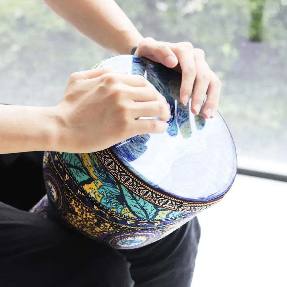 8 Inch African Beautiful Djembe Drum Colorful Cloth Art ABS Barrel PVC Skin Children Hand | Спорт и развлечения