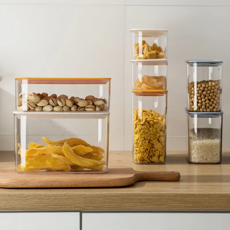 

Kitchen Sealed Cans Food Storage Container With Lid Plastic Sealed Fresh-Keeping Box Multi-Purpose Grain Storage Box