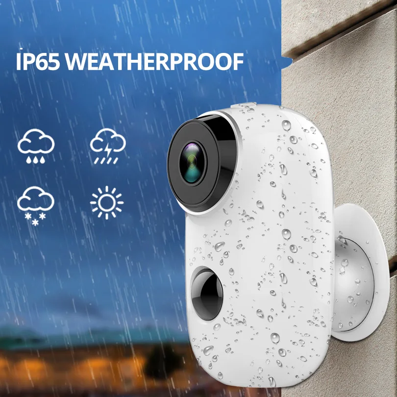 Wouwon 100% беспроводная WiFi Бесплатная батарея IP камера наружная крытая IP65
