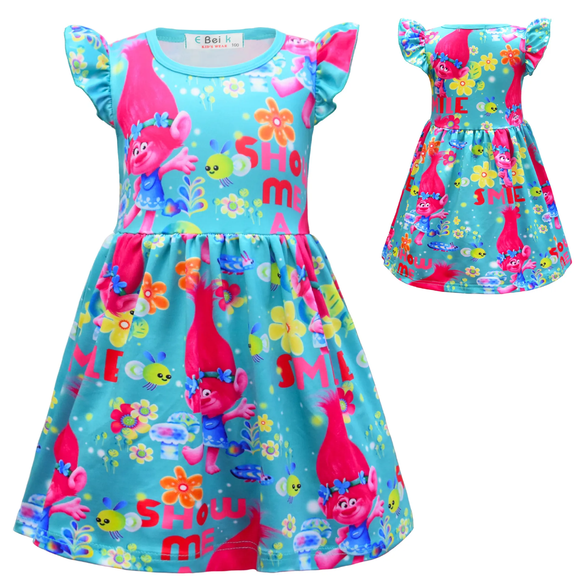 Женское платье принцессы Elf летнее с цветочным принтом и оборками без рукавов |