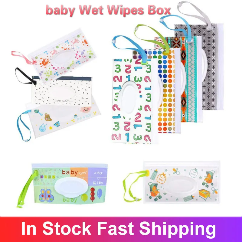 

Home Wet Wipes Box Cleaning Wipe Convenient Storage Bag Easy Carrying EVA Tissue Container Bag Print Eco Friendly Baby Care Tool