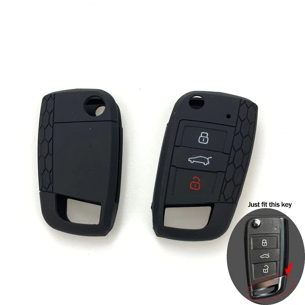 Силиконовый чехол для ключей для Volkswagen Skoda Octavia Yeti Roomster Fabia Rapid Superb KODIAQ/Seat Leon Toledo Altea Ibiza