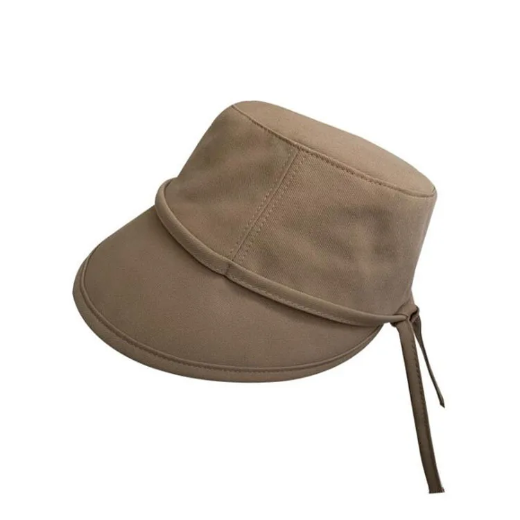 

INS French Style Back Bownot Women Girls Buckets Caps Fashion Fisherman Spring Summer Cotton Sun Hats Elegant Woman Gorros