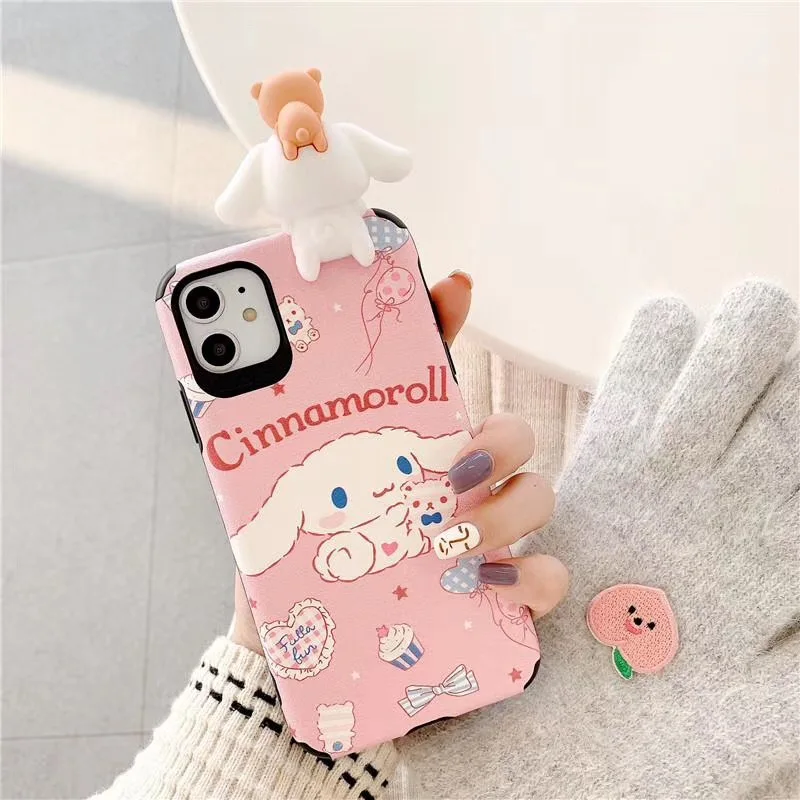 Милый мультяшный чехол-кукла Cinnamoroll с 3D тиснением для iphone 7 8 6 s plus 11 pro X XS Max Xr