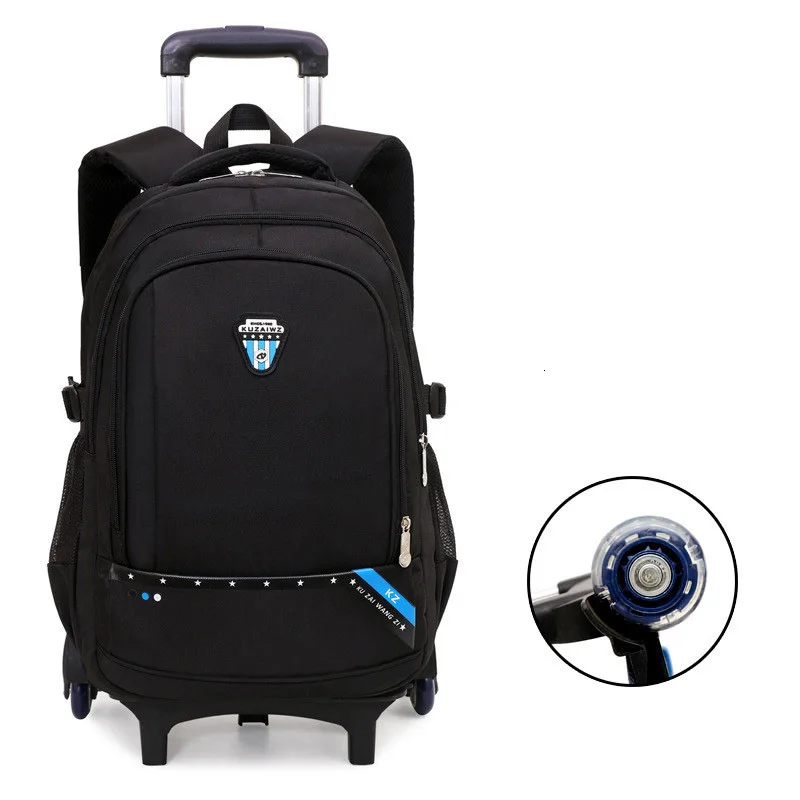Рюкзак на колесиках со съемными колесами 2/6 детские школьные сумки для мальчиков