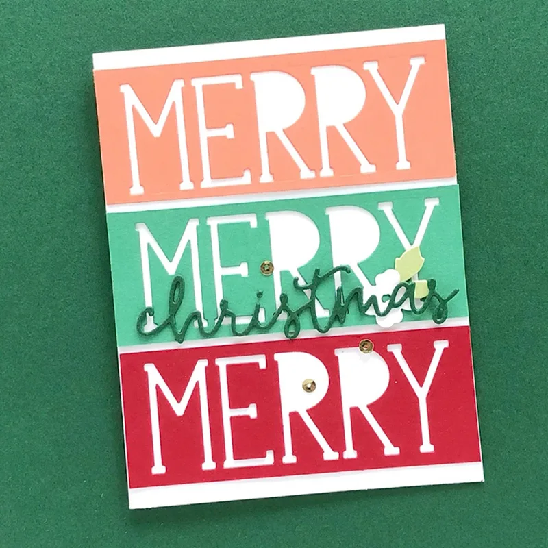 Счастливого Рождества металлические Вырубные штампы штамп для тиснения