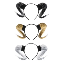 Chifre de cabra artificial, faixa de cabelo da moda para meninas, tiara de cabelo, argola de natal, buzinas adoráveis para fantasia incrível, adereços (2)