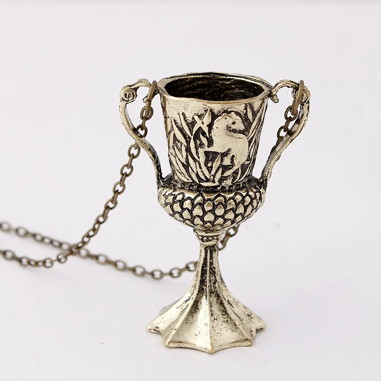 

Helga Hufflepuff Cup Necklace Lord Voldemort Goblet Of Fire Triwizard Vintage Antique Bronze Horcrux Pendant Men Women Wholesale