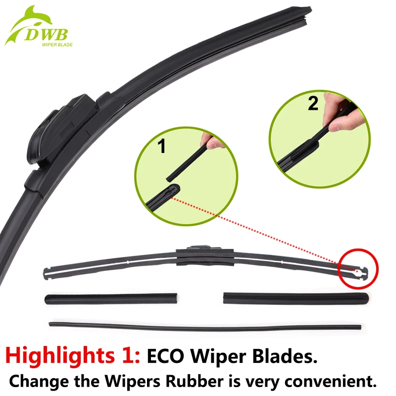 2Pcs ECO Wiper Blades for KIA Sportage 1993-2019 Free gift Soft Spare Rubbers Best Car Accessories | Автомобили и мотоциклы