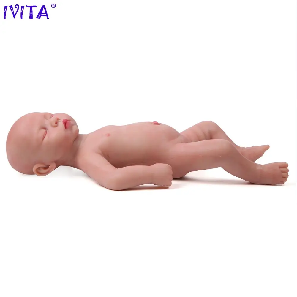 IVITA WG1507 46 см 3,2 кг девушка глаза закрытые Высокое качество всего тела силиконовые живые Возрожденные куклы Baby juguetes boneca с одеждой