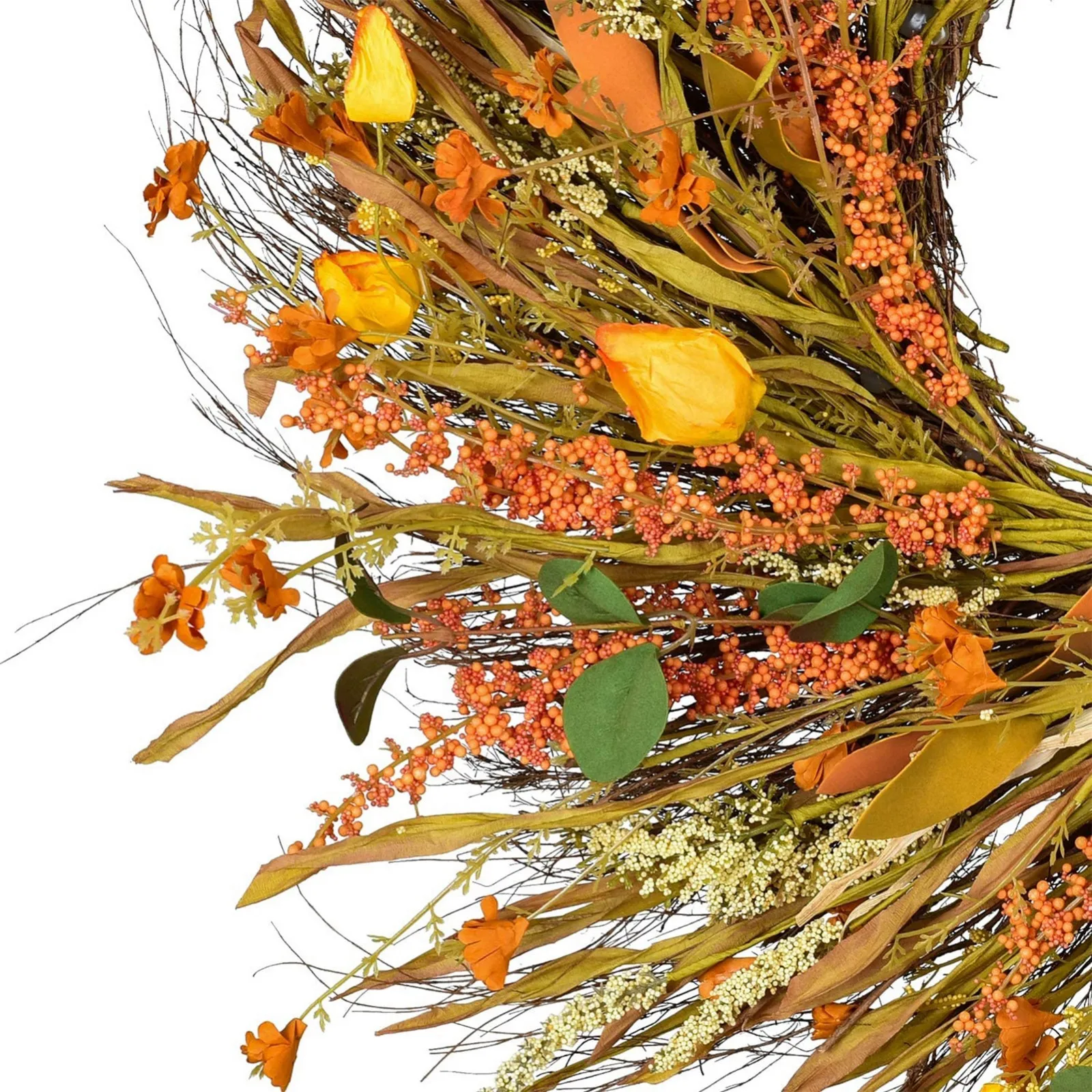 

Fall Wreath Front Door Wreath Grain Wreath Goldwheat Ears Circl 2020 New Fashion Christmas Holiday Cute Christmas Decoration