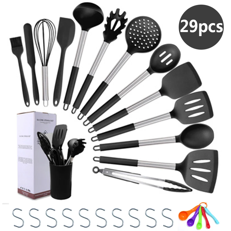

29-Piece Silicone Kitchenware Utensils Cookware Heat Resistant Cooking Tool Baking Tools Cooking Utensils