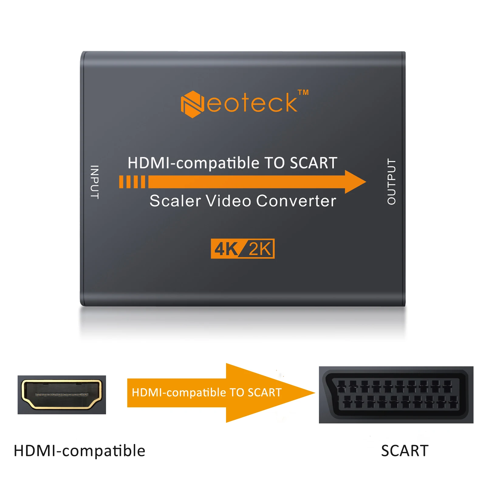 ESYNiC 4K HDMI-совместимый к Шарму преобразователь аудио сигнал SCART композитный видео