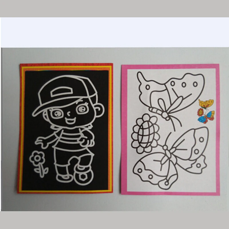 20 штук 13*9 см типа два в одном Magic Цвет бумага для скретч Арта ing карты игрушки