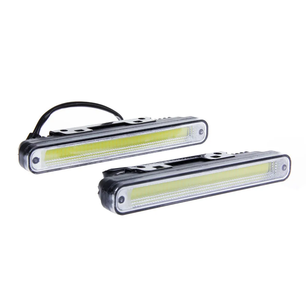 

Wholesale 1pair 20cm Ultra-thin 12W COB LED Daytime Running Light LED DIY DRL Fog car lights with Protective tube and Stents