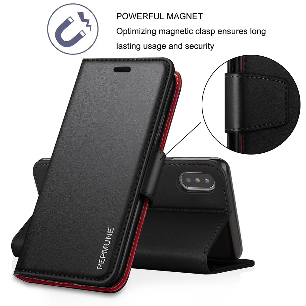 LAPOPNUT чехол для телефона из натуральной кожи для Iphone 11 Pro Xs Max Xr X 7 8 Plus 6 6s 5 5S SE Флип Магнитный кошелек силиконовый чехол из искусственной кожи