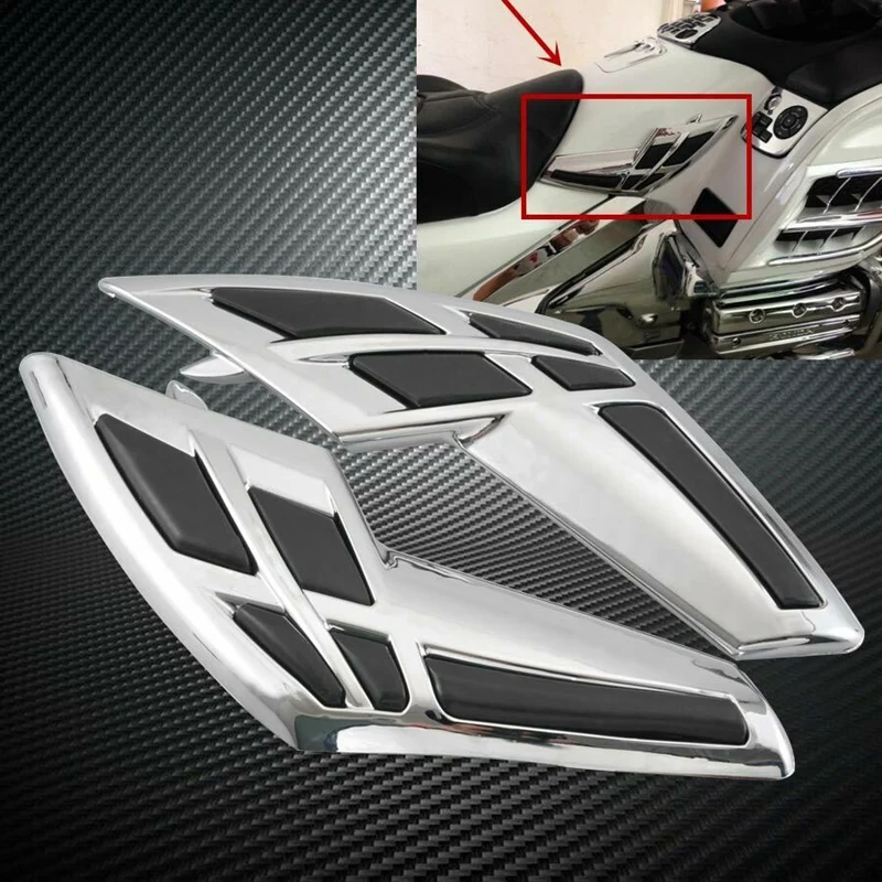 

2Pc Motorcycle Chrome Fairing Tank Trim for Honda Goldwing GL 1800 2001 -2011 ABS