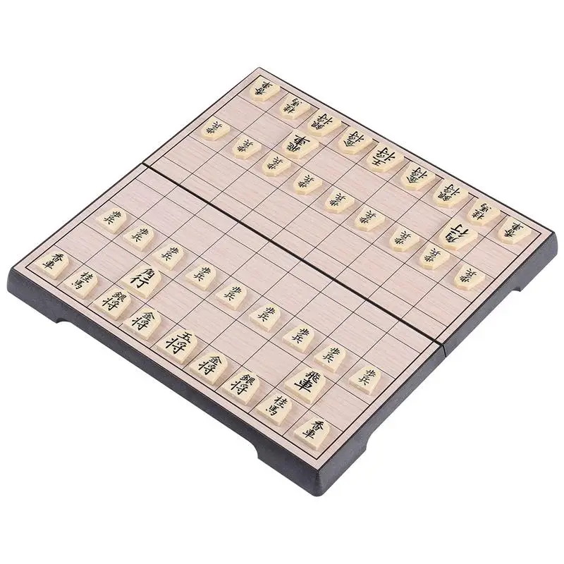 

STOBOK Japanese Shogi Japanese Chess Magnetic Folding Board for Travel Trip