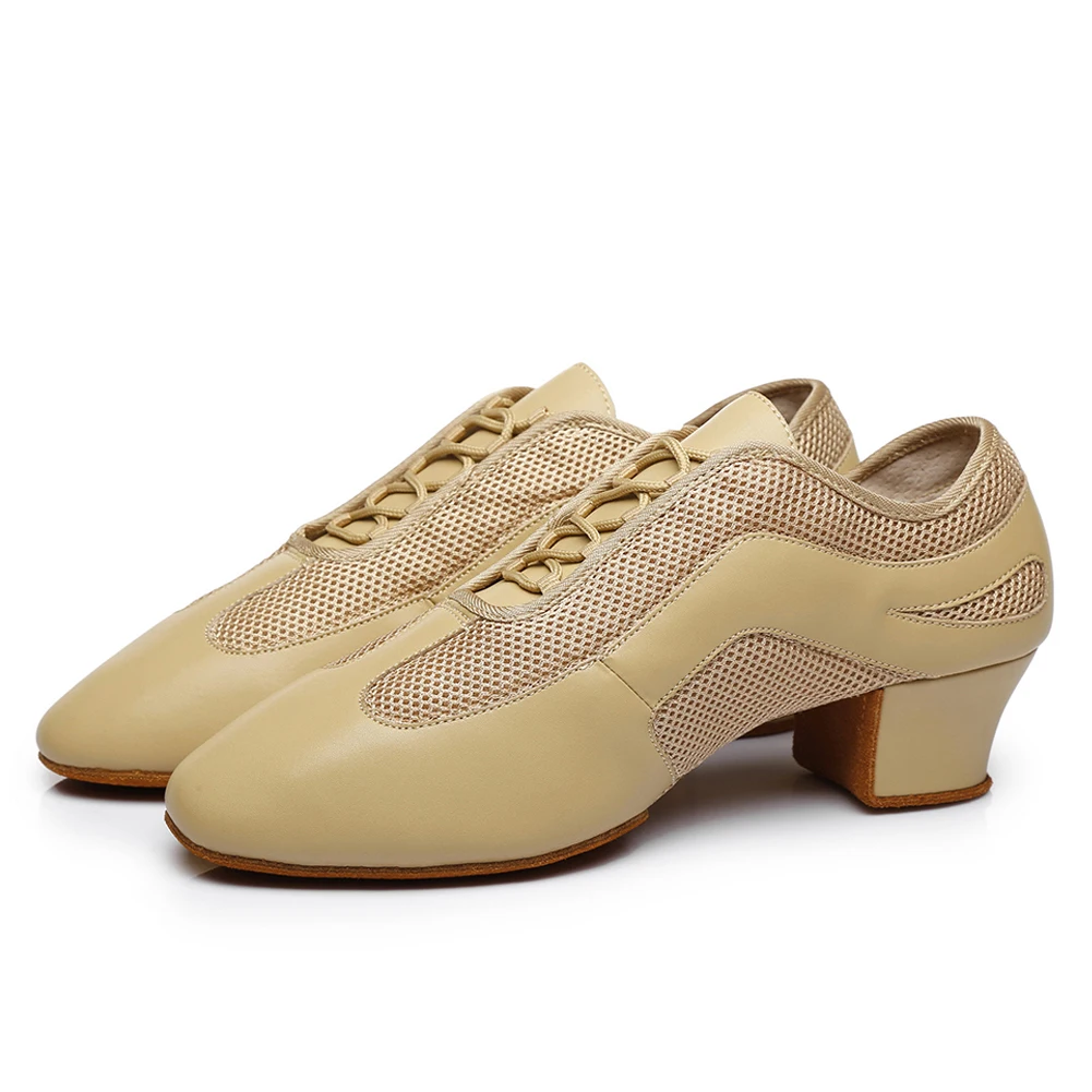 Hipposeus Dance-Shoes Women Men Modern Ballroom Latin Tango Girls Boys Leather Dance Shoes Soft Salsa Dancing Shoes Professional