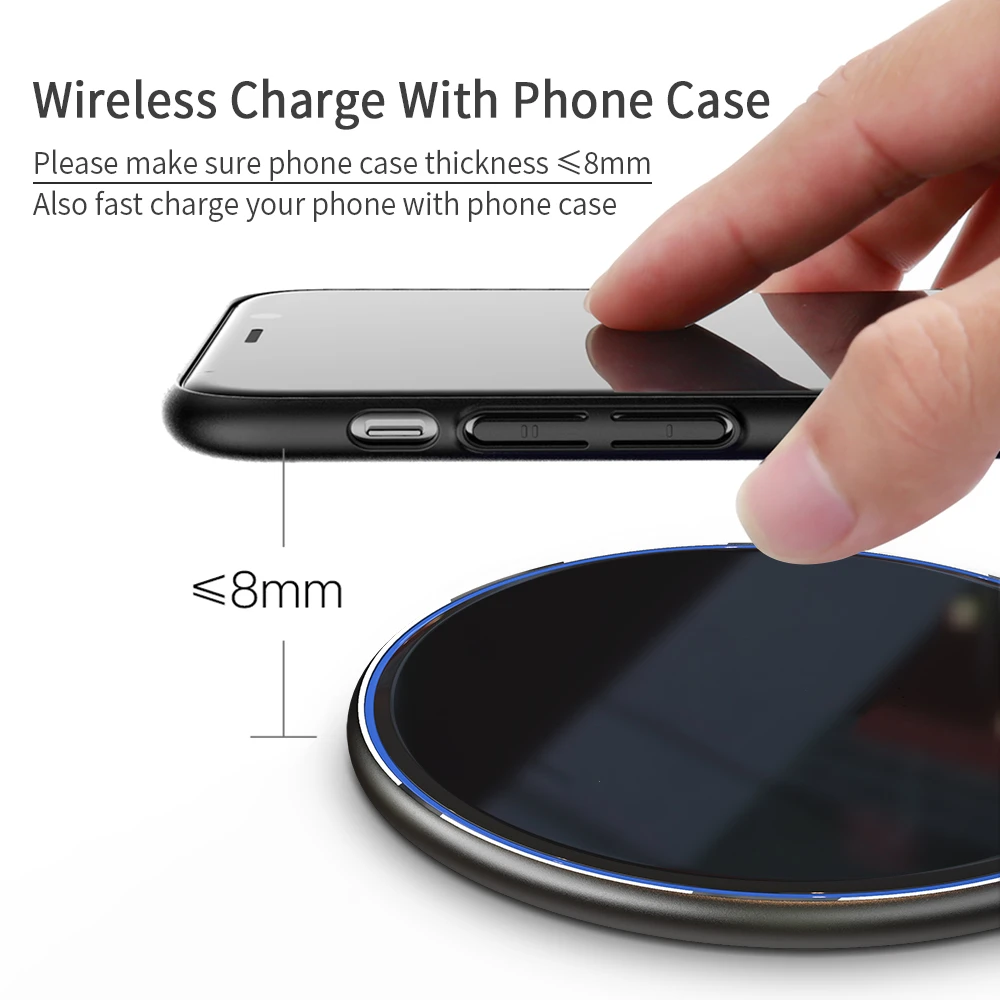 15w fast qi wireless charger pad for iphone 11 8 x xs 12 for samsung s20 s10 s9 note 8 9 10 wireless charging quick induction free global shipping