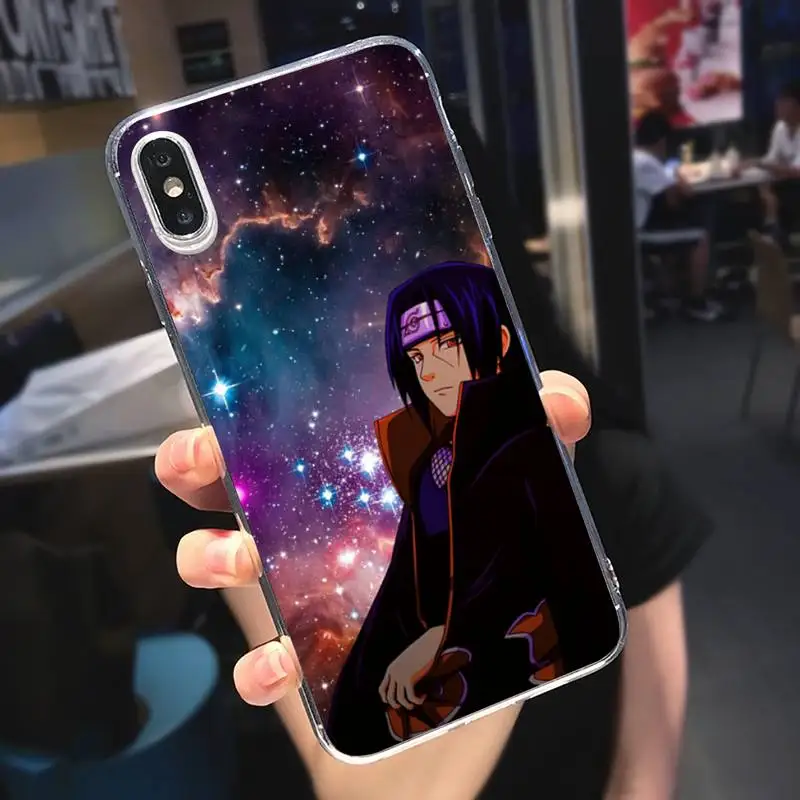 

Anime Naruto Uchiha Itachi Akatsuki Phone Case Transparent for iPhone 6 7 8 11 12 s mini pro X XS XR MAX Plus