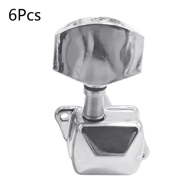 

6PCS Guitar String Tuning Pegs Metal Semi-Closed Guitar String Button Tuner Machine Heads for Acoustic Electric Guitars