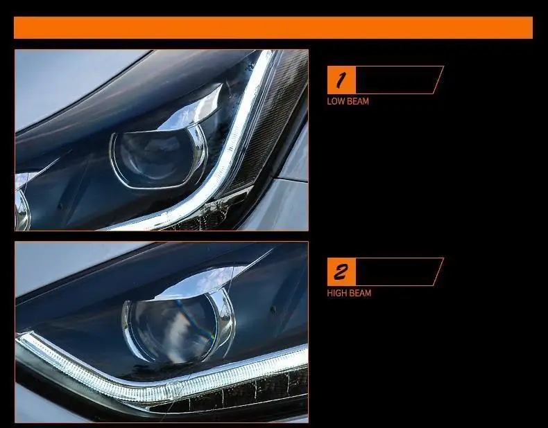 Боковой указатель поворота внешний стиль авто Drl светодиодные дневные ходовые части фары автомобильные фары в сборе для hyundai Elantra