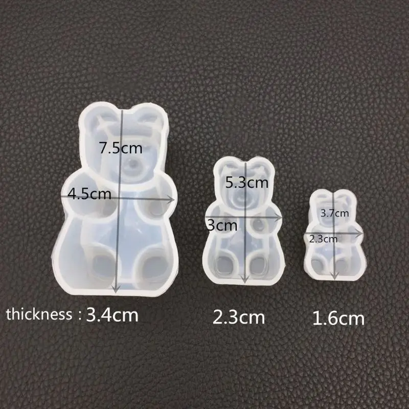 

Gummy Bear Candy Silicone Mold Cake Chocolate Fondant Epoxy Resin Pendant Jewelry DIY
