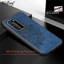 Cotton Fabric Case For Huawei P40 Pro Case Cloth Magnetic Silicone Phone Case For Huawei P40 Pro Cover Huawei P40 Pro P40Pro 5G