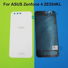 Original For ASUS Zenfone 4 ZE554KL Z01KD Back Battery Cover Real Glass Housing Panel Case ASUS ZE554KL Mobile Phone Parts +Logo